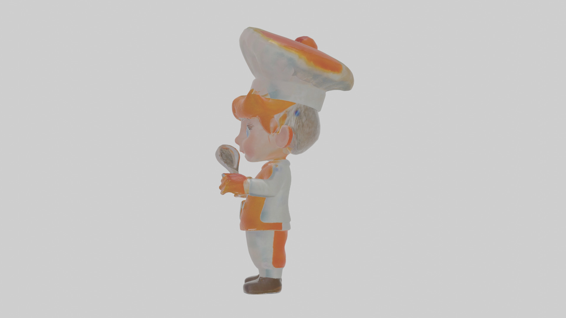 Cartoon Clementine the Chef Model Low-poly 3D model_19