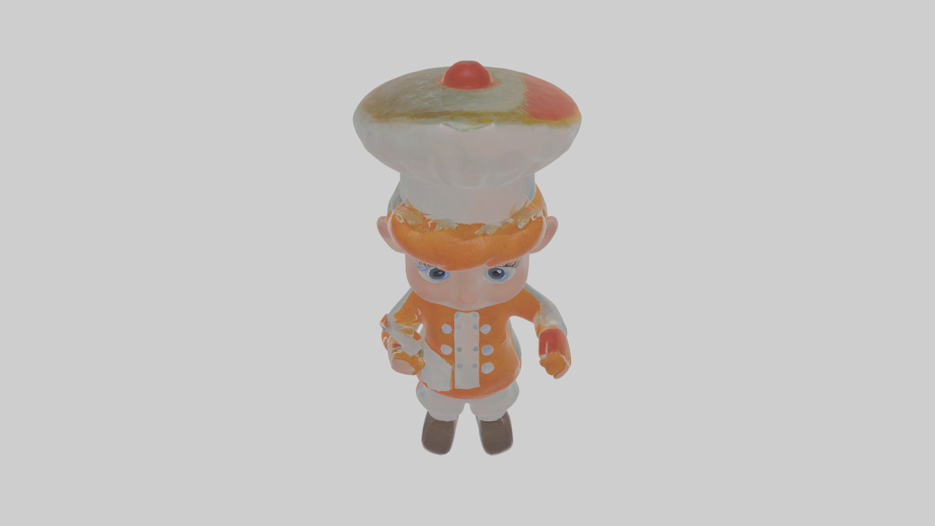Cartoon Clementine the Chef Model Low-poly 3D model_25
