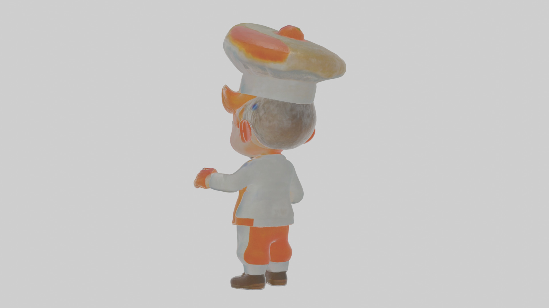 Cartoon Clementine the Chef Model Low-poly 3D model_1