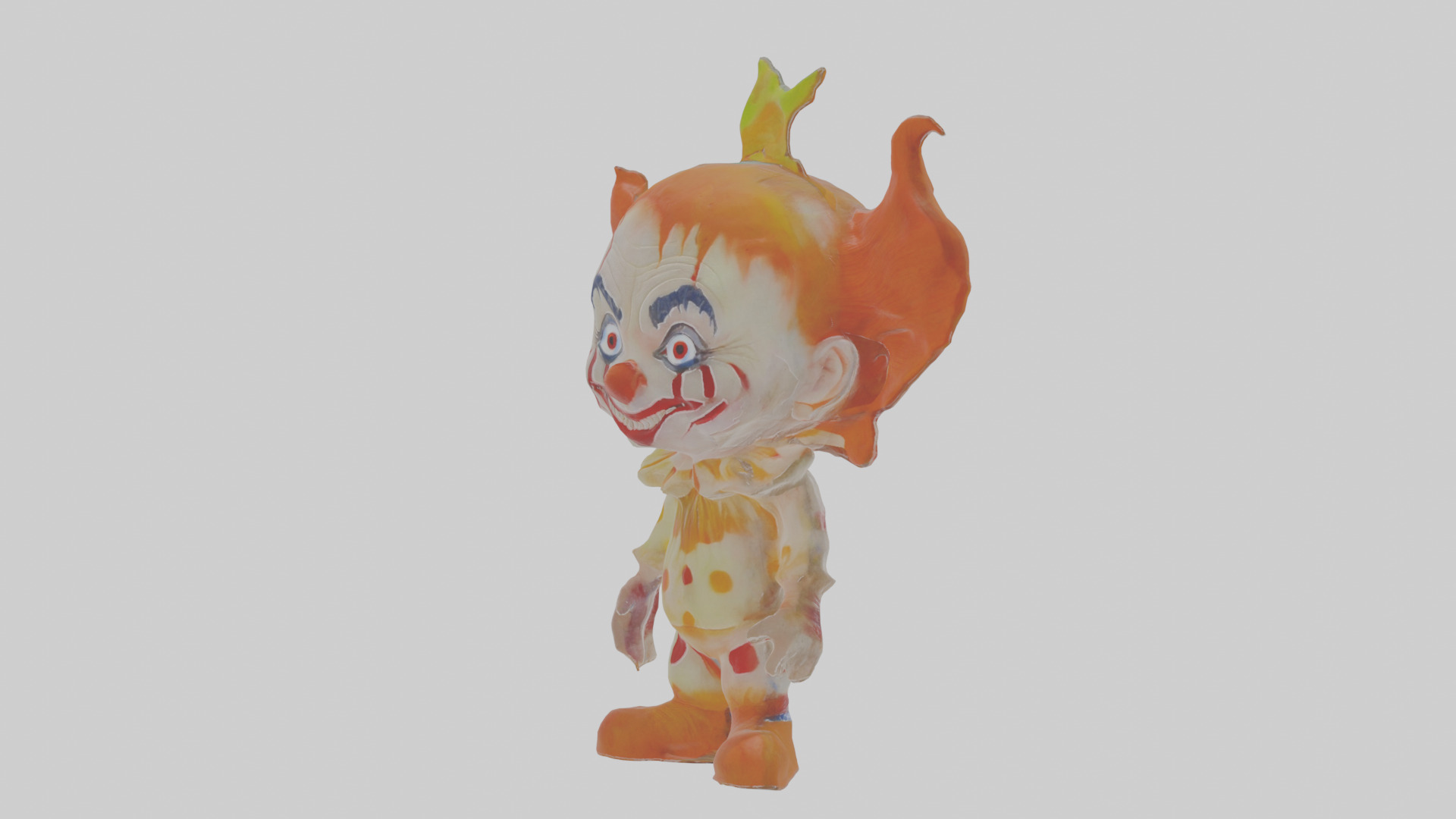 Cartoon Clementine the Clown creepy Model Low-poly 3D model_14