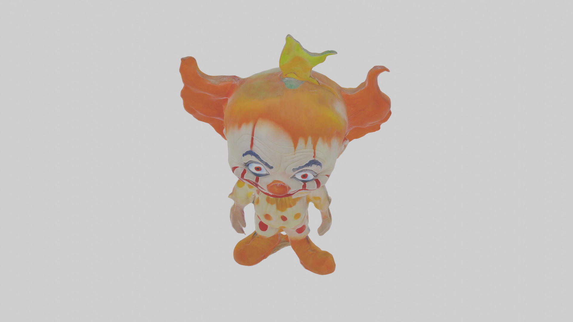Cartoon Clementine the Clown creepy Model Low-poly 3D model_23