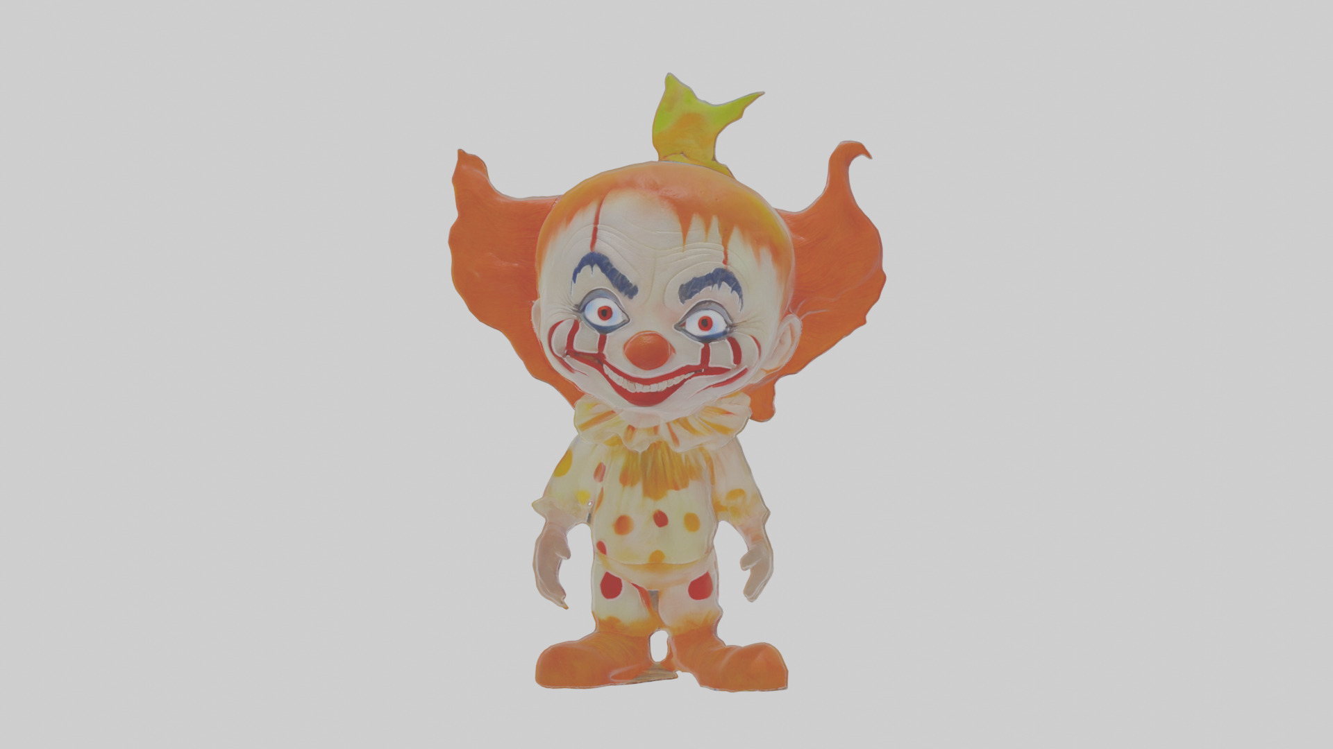 Cartoon Clementine the Clown creepy Model Low-poly 3D model_12
