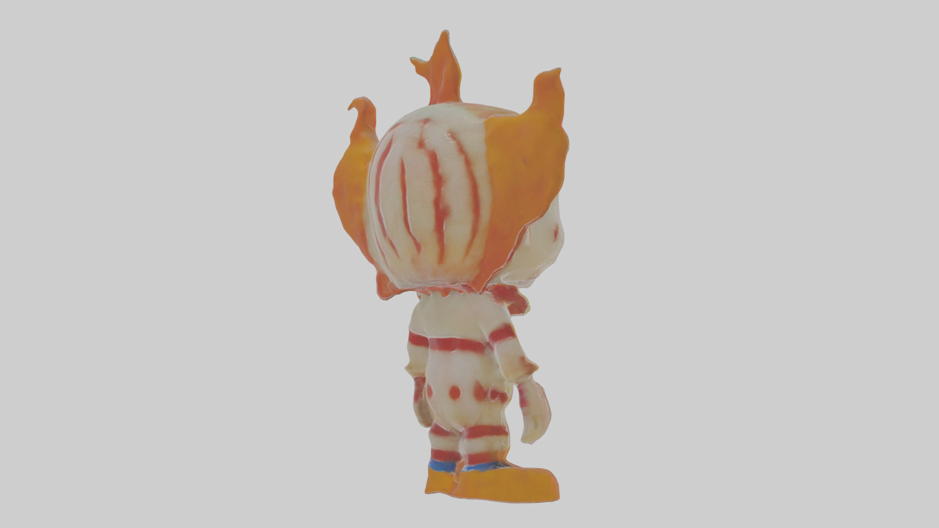 Cartoon Clementine the Clown creepy Model Low-poly 3D model_3