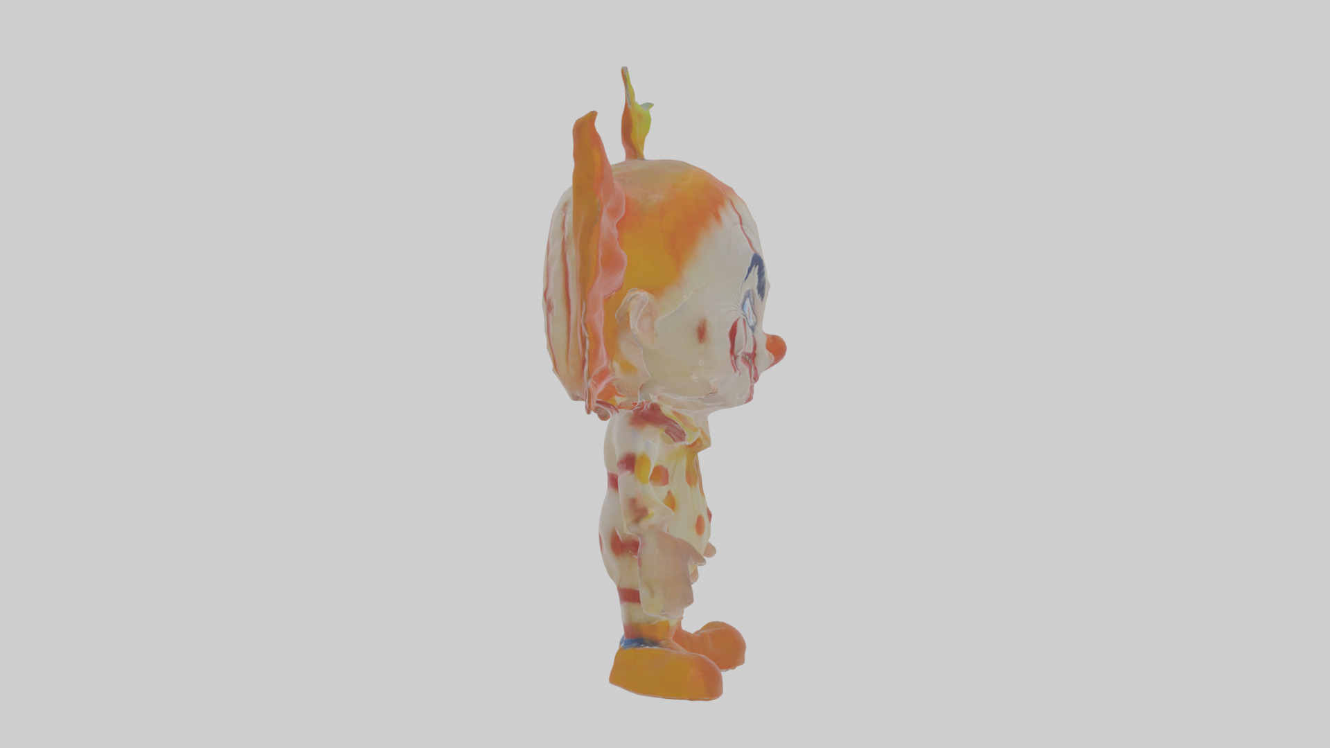 Cartoon Clementine the Clown creepy Model Low-poly 3D model_18