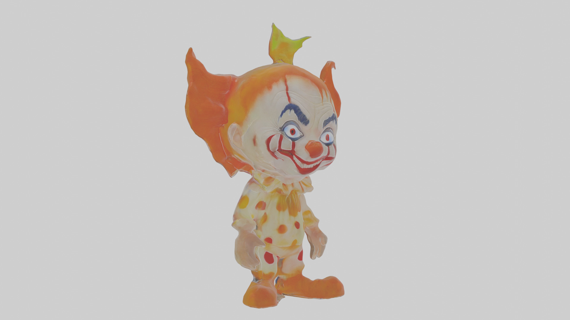 Cartoon Clementine the Clown creepy Model Low-poly 3D model_9