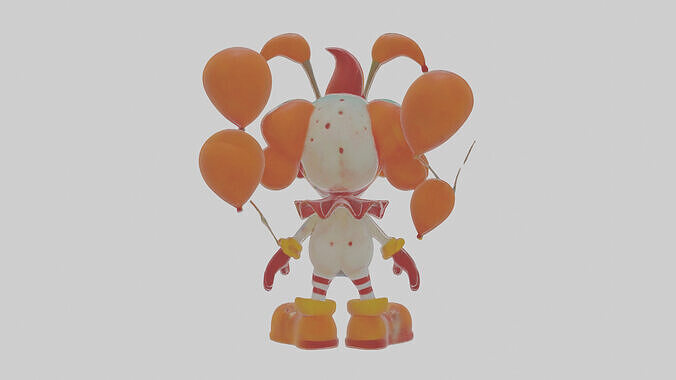 Cartoon Clementine the Clown of Carnage Model Low-poly 3D model