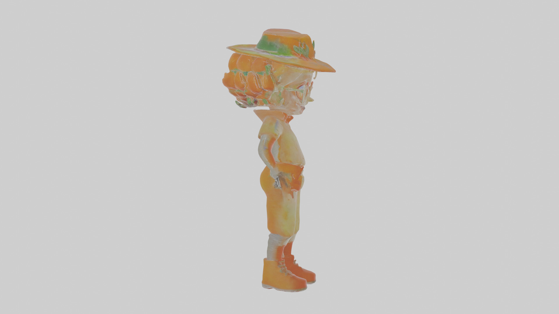 Cartoon Clementine the Collector of Creepy Crawlies Model Low-poly 3D model_21