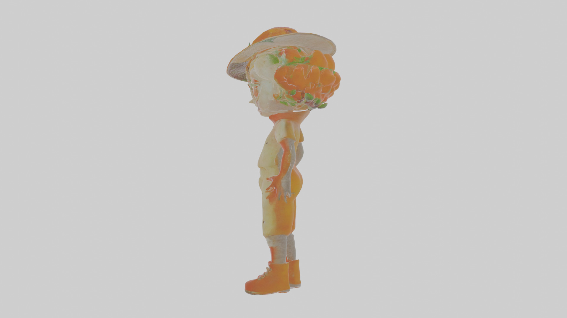 Cartoon Clementine the Collector of Creepy Crawlies Model Low-poly 3D model_20