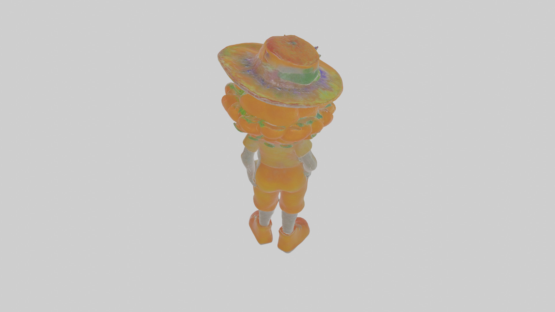 Cartoon Clementine the Collector of Creepy Crawlies Model Low-poly 3D model_23