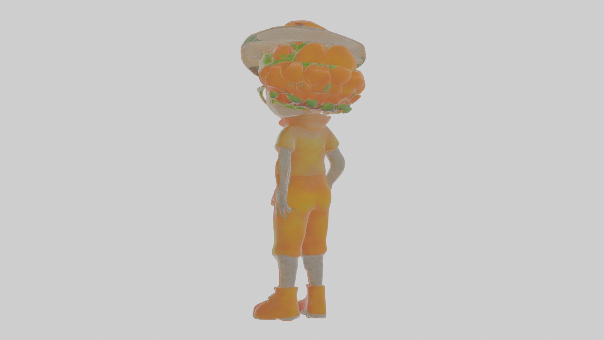 Cartoon Clementine the Collector of Creepy Crawlies Model Low-poly 3D model_2