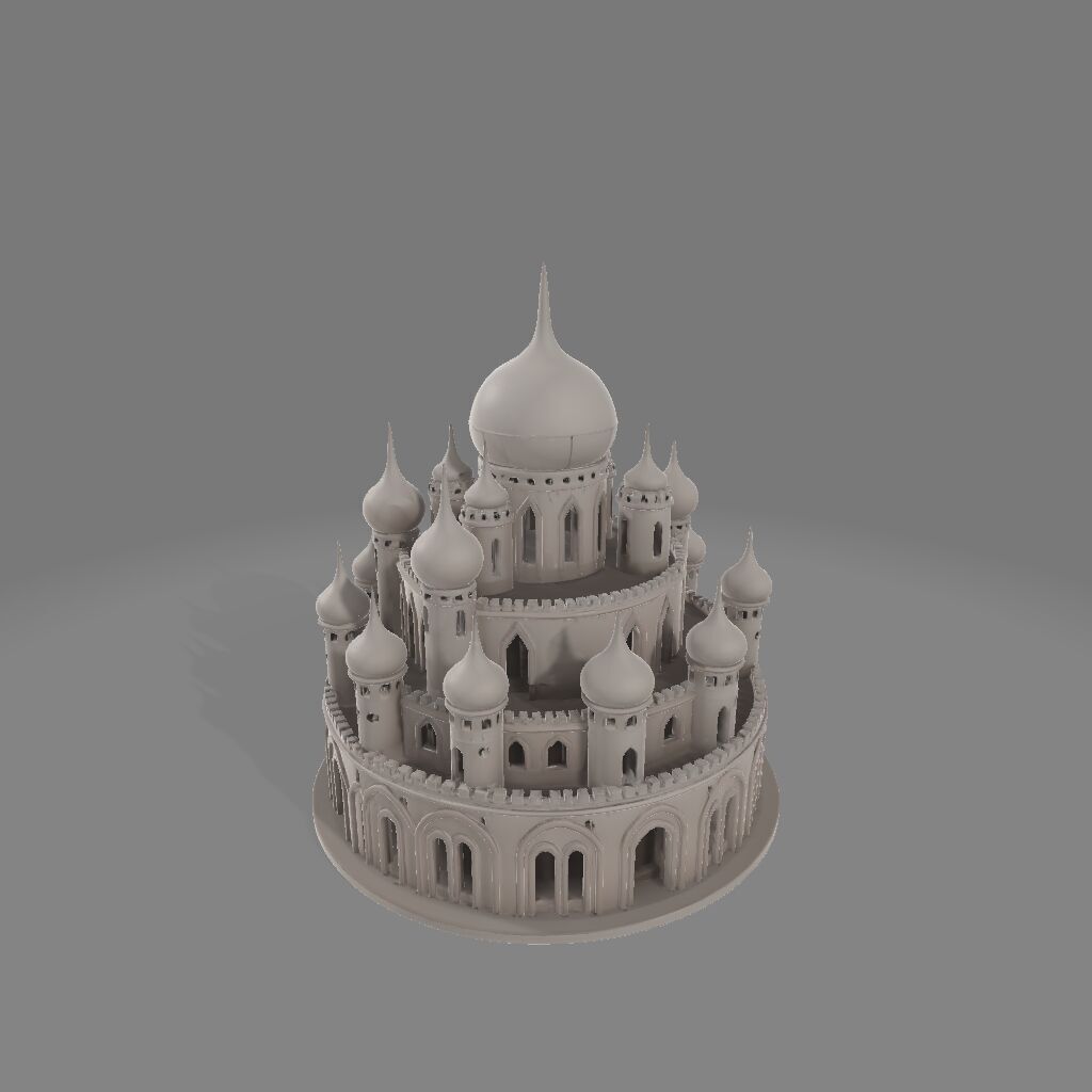 Moroccan style Rounded Castle 3D print model_2