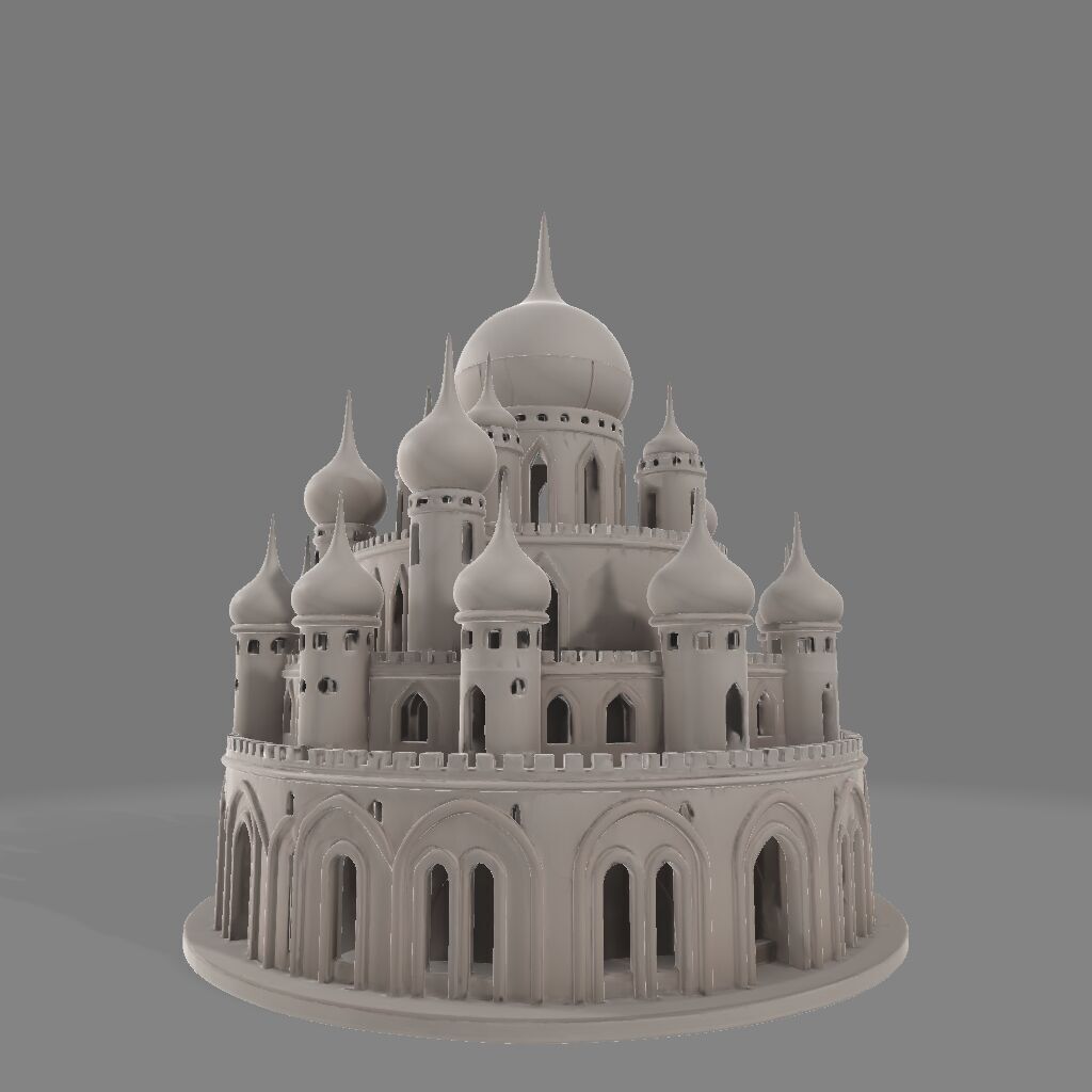Moroccan style Rounded Castle 3D print model_1