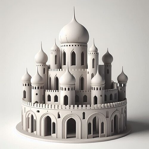 Moroccan style Rounded Castle 3D print model