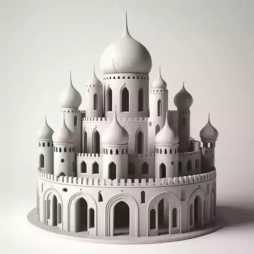 Moroccan style Rounded Castle 3D print model