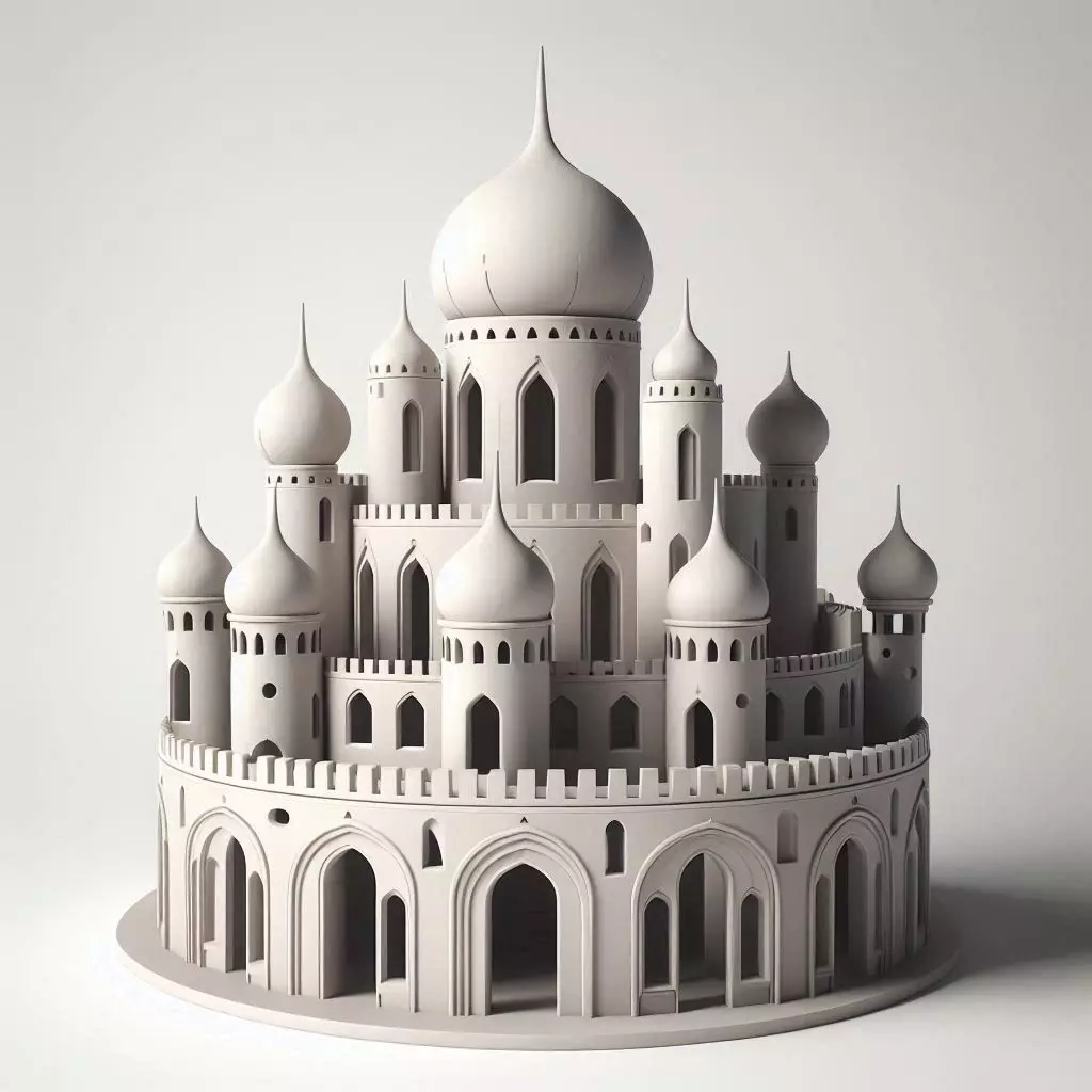 Moroccan style Rounded Castle 3D print model_0