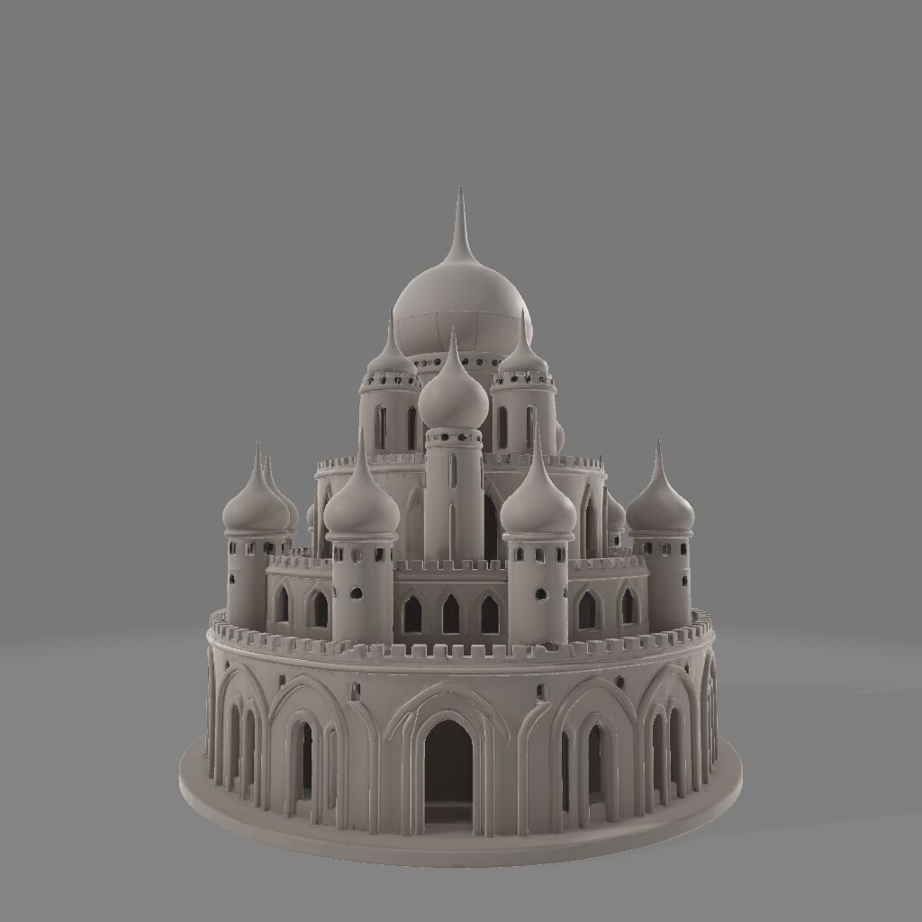 Moroccan style Rounded Castle 3D print model_3