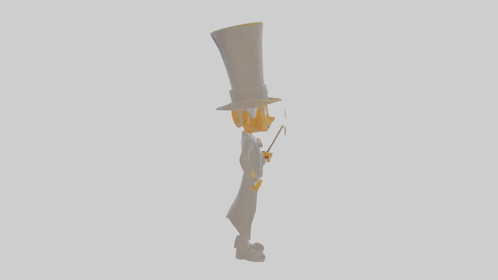Cartoon Clementine the Conductor of Creepy Concerts Model Low-poly 3D model_19