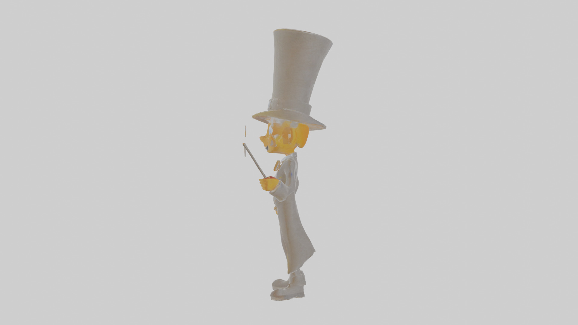 Cartoon Clementine the Conductor of Creepy Concerts Model Low-poly 3D model_18
