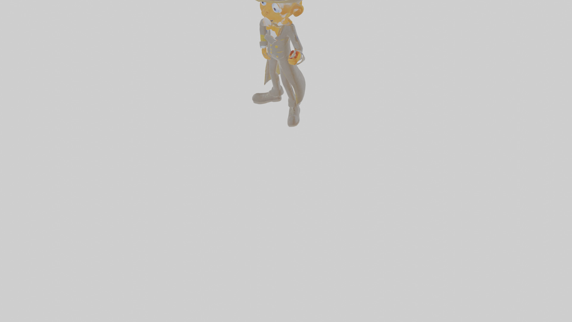 Cartoon Clementine the Conductor of Creepy Concerts Model Low-poly 3D model_8