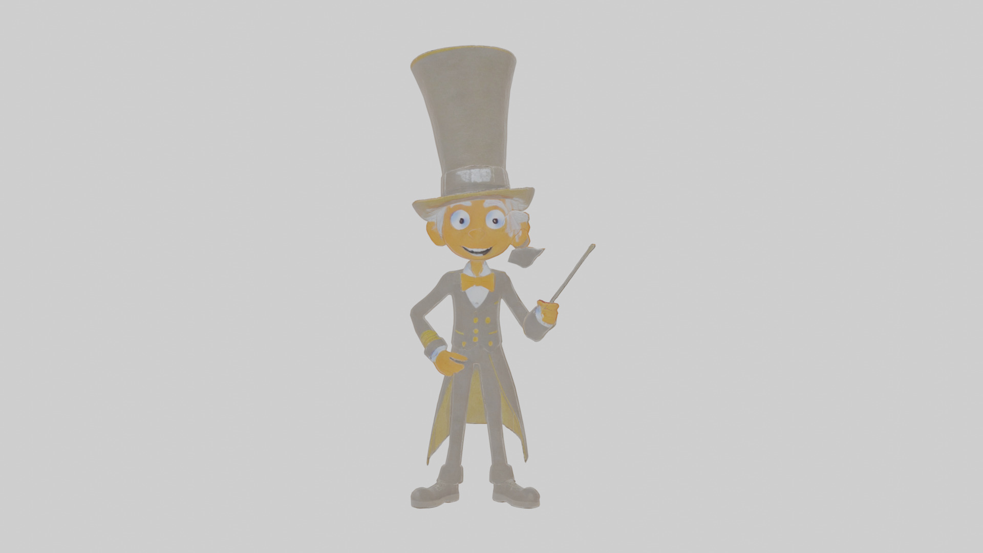 Cartoon Clementine the Conductor of Creepy Concerts Model Low-poly 3D model_14