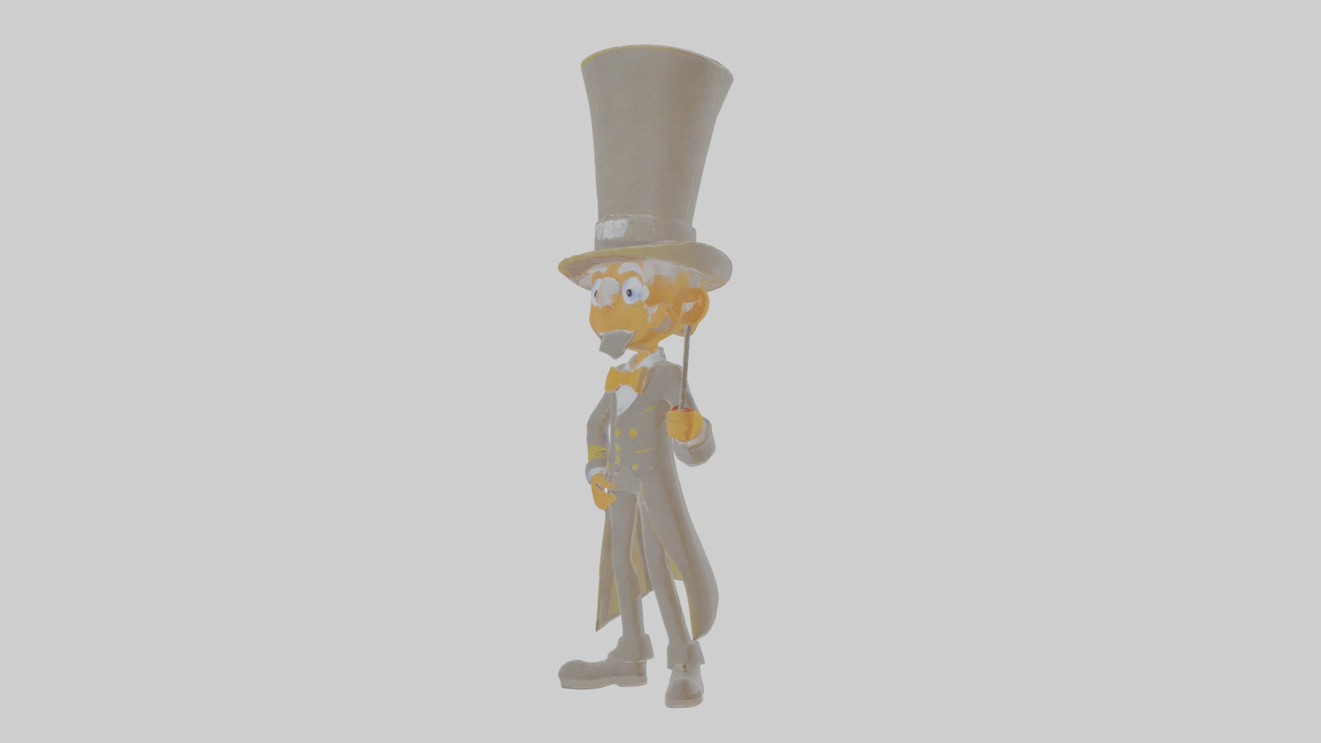 Cartoon Clementine the Conductor of Creepy Concerts Model Low-poly 3D model_16