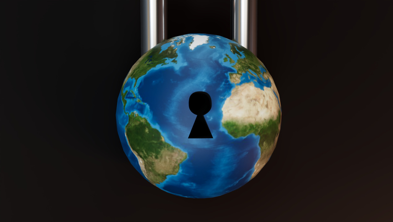 World lock item 3d model game asset  Low-poly 3D model_1