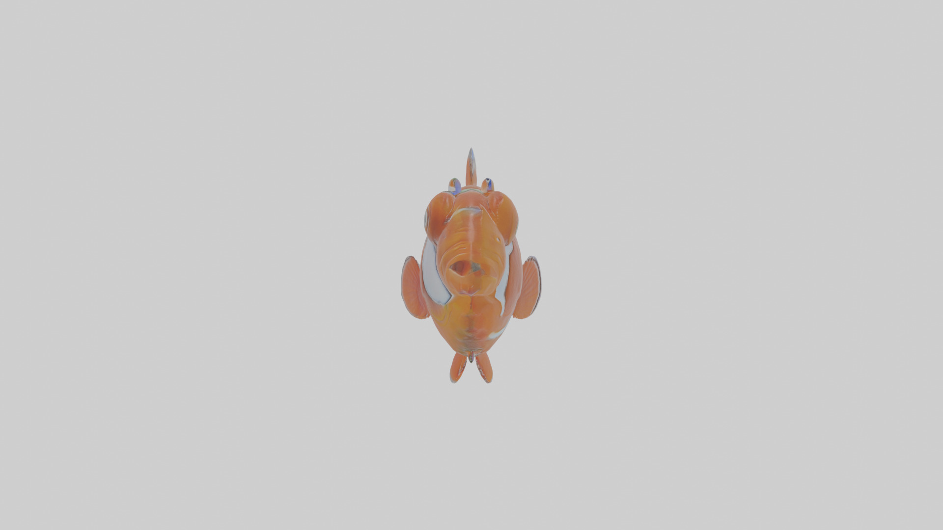 Cartoon Clownfish Low-poly 3D model_19