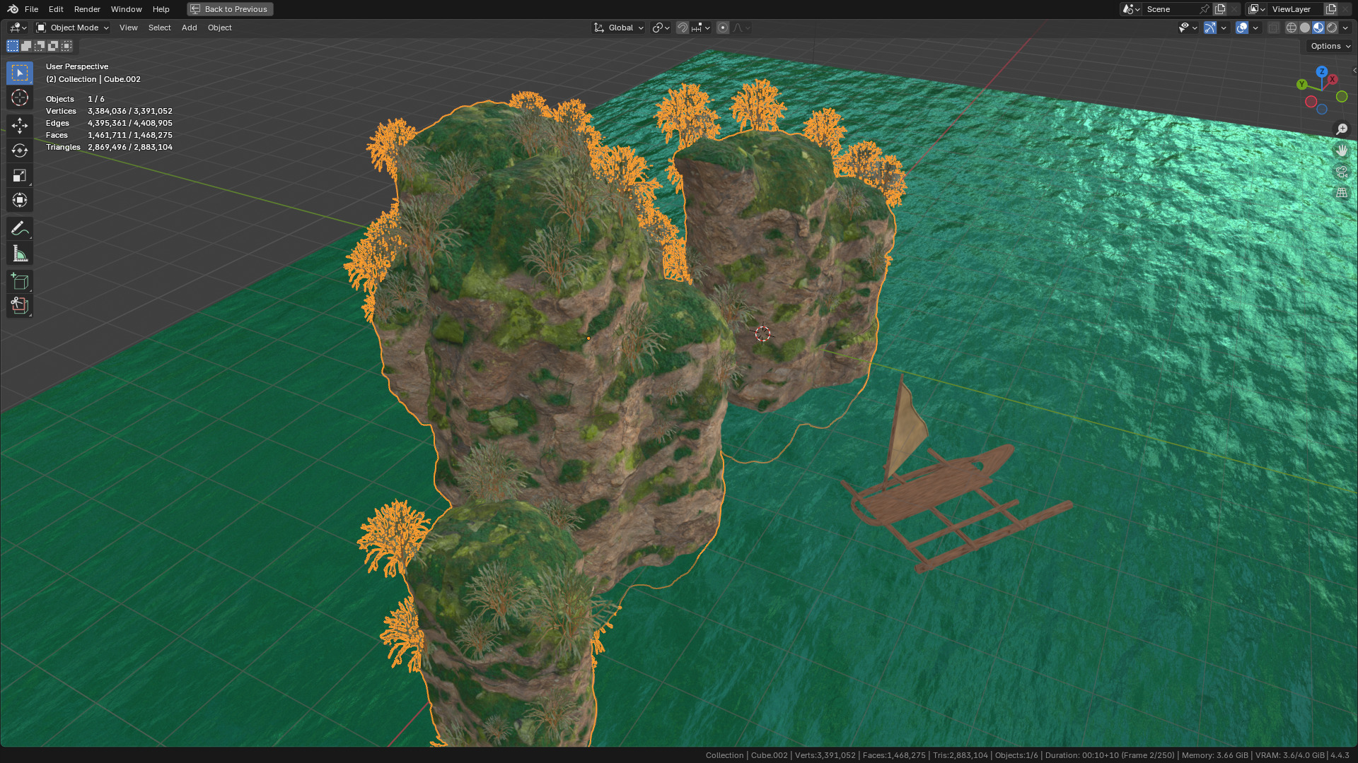 Sea and Rock environment 3D model_28