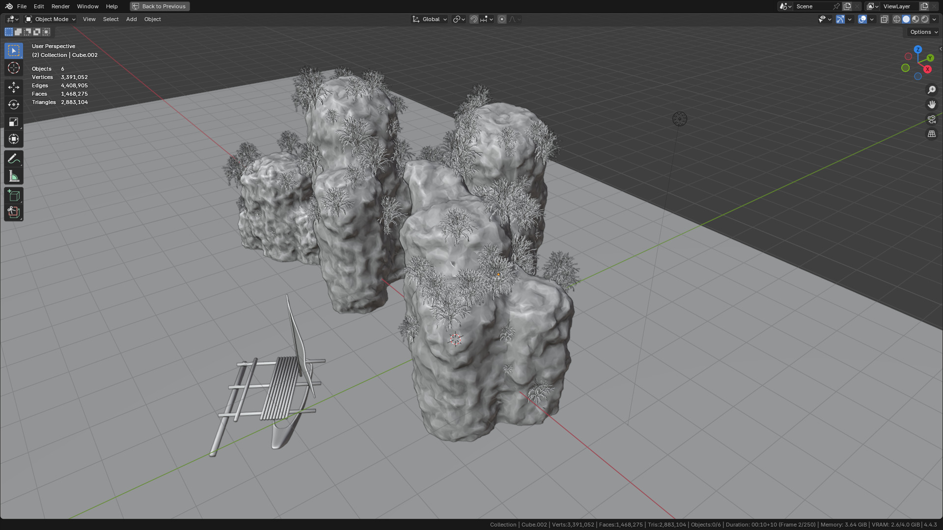 Sea and Rock environment 3D model_5