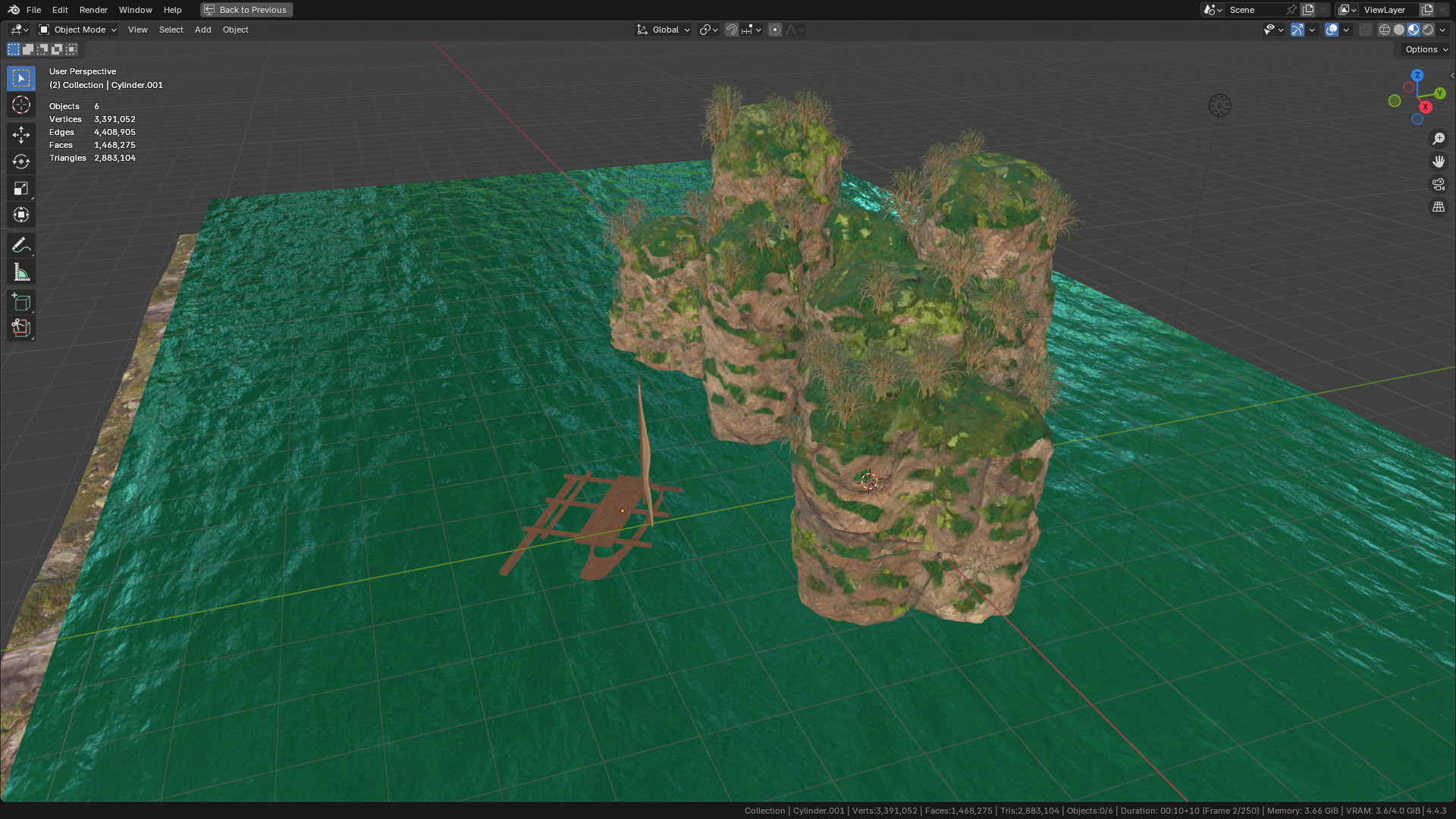Sea and Rock environment 3D model_24