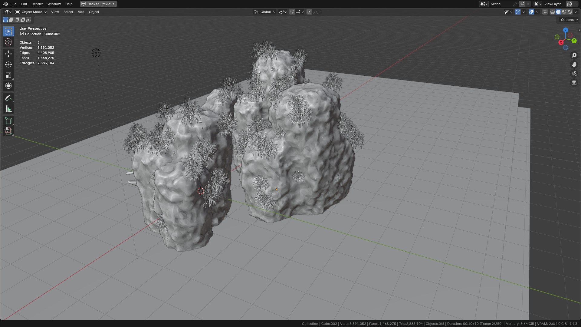 Sea and Rock environment 3D model_6