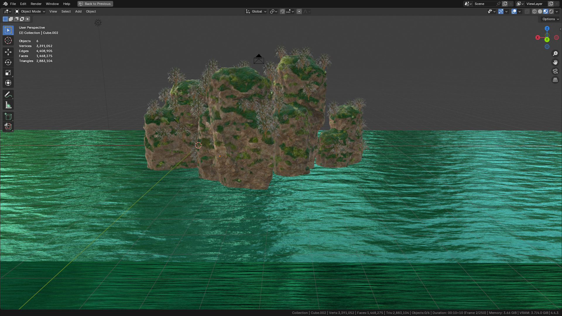 Sea and Rock environment 3D model_37