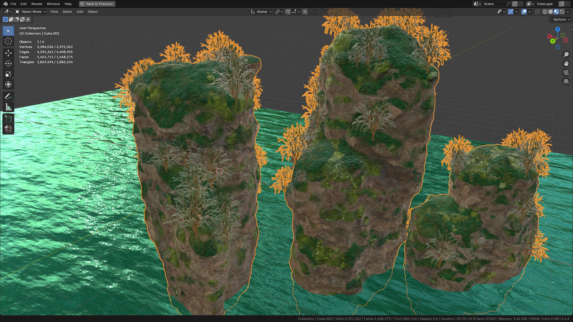 Sea and Rock environment 3D model_26