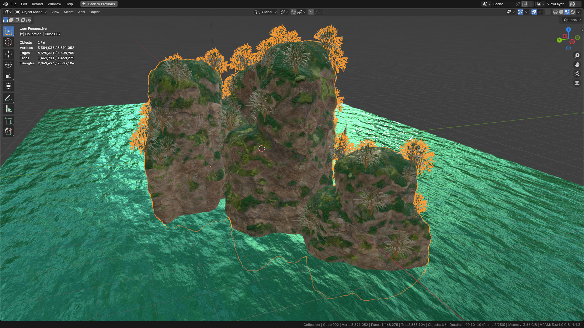 Sea and Rock environment 3D model_27