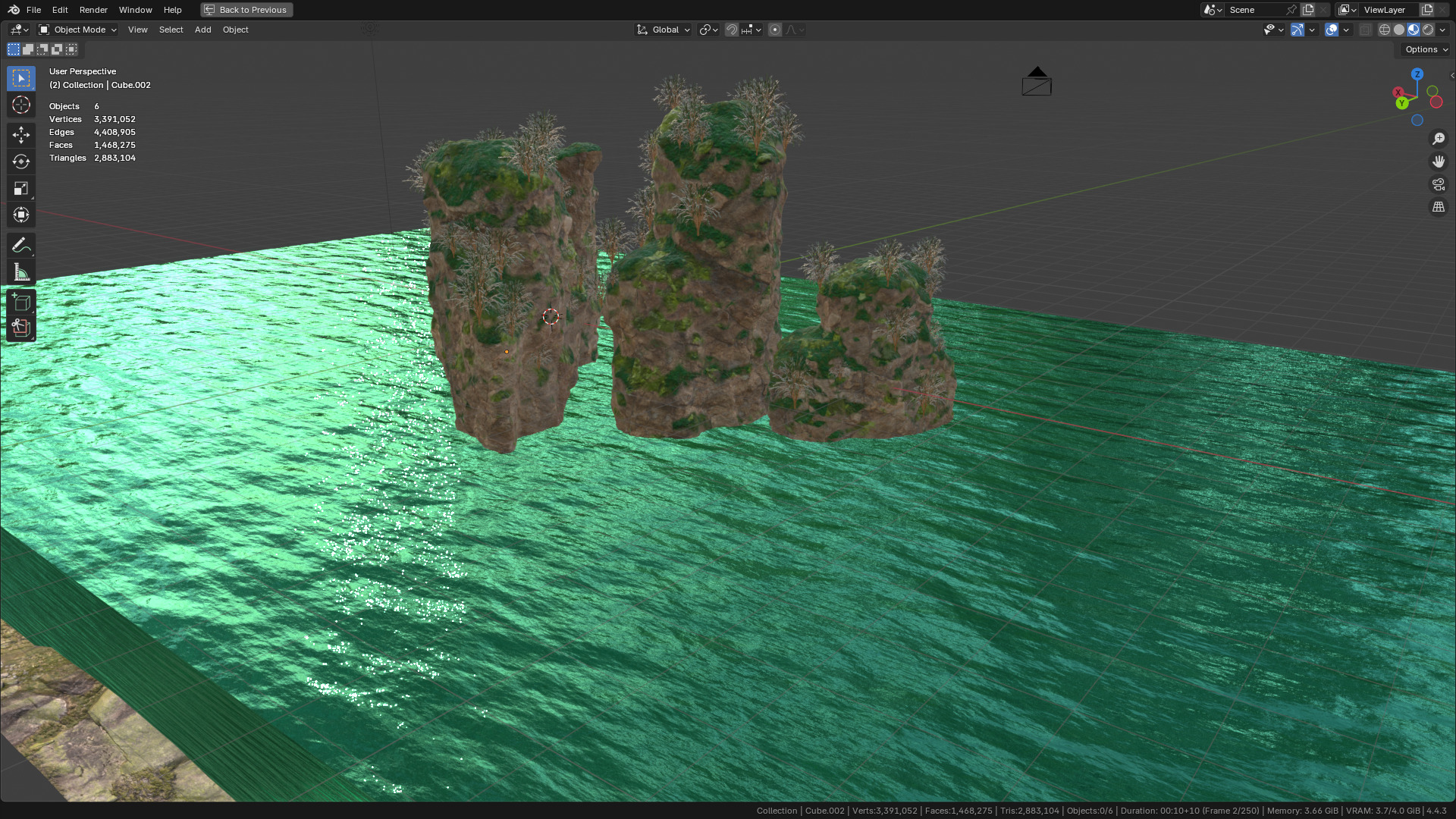 Sea and Rock environment 3D model_35