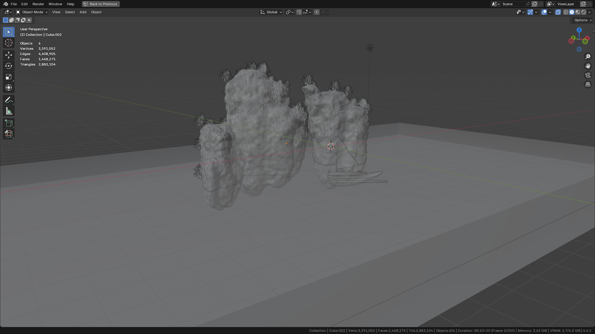 Sea and Rock environment 3D model_40