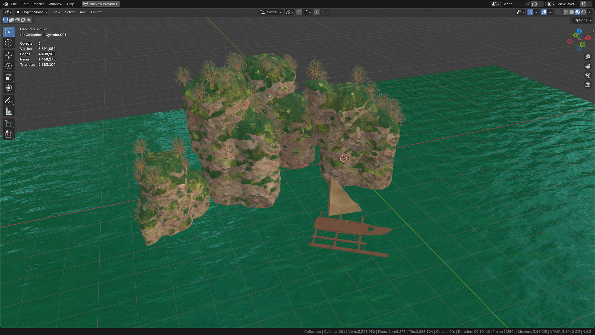 Sea and Rock environment 3D model_23