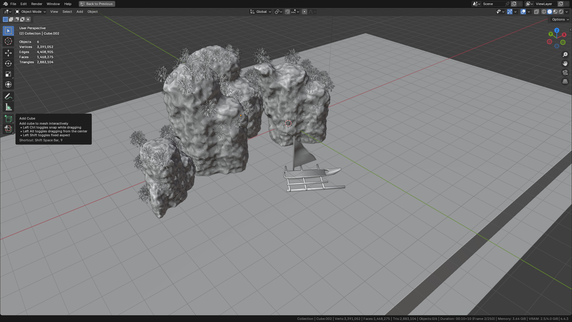 Sea and Rock environment 3D model_3