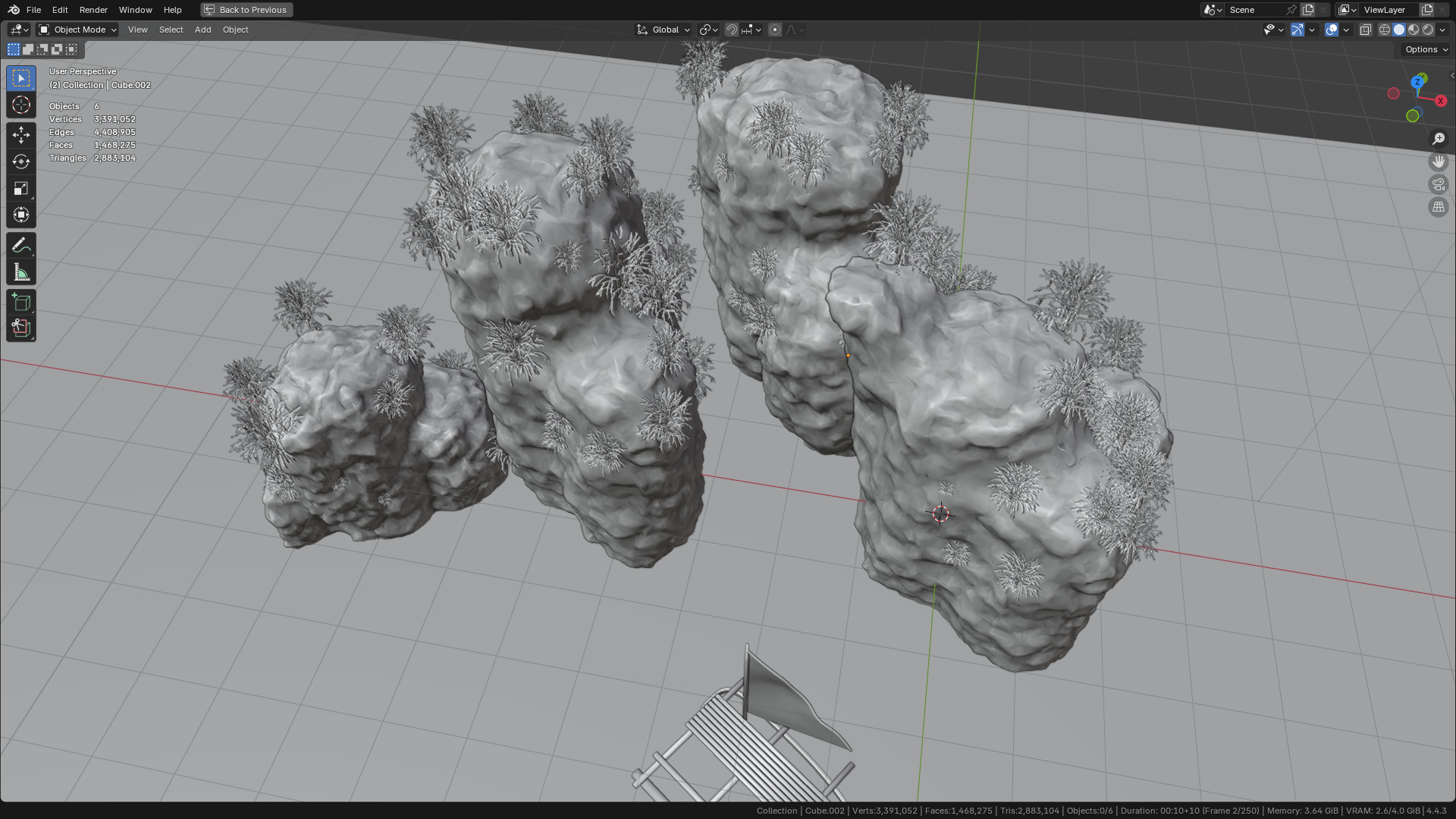 Sea and Rock environment 3D model_10