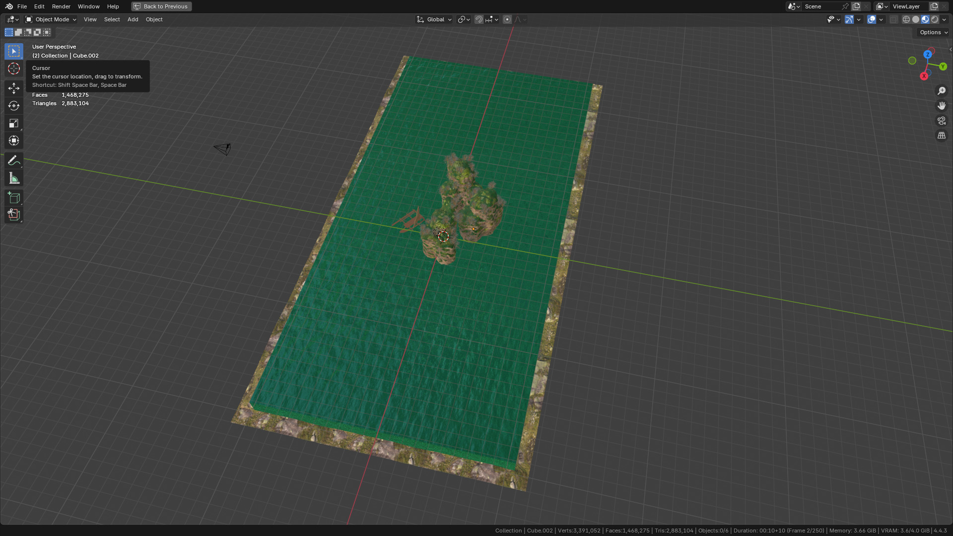 Sea and Rock environment 3D model_45