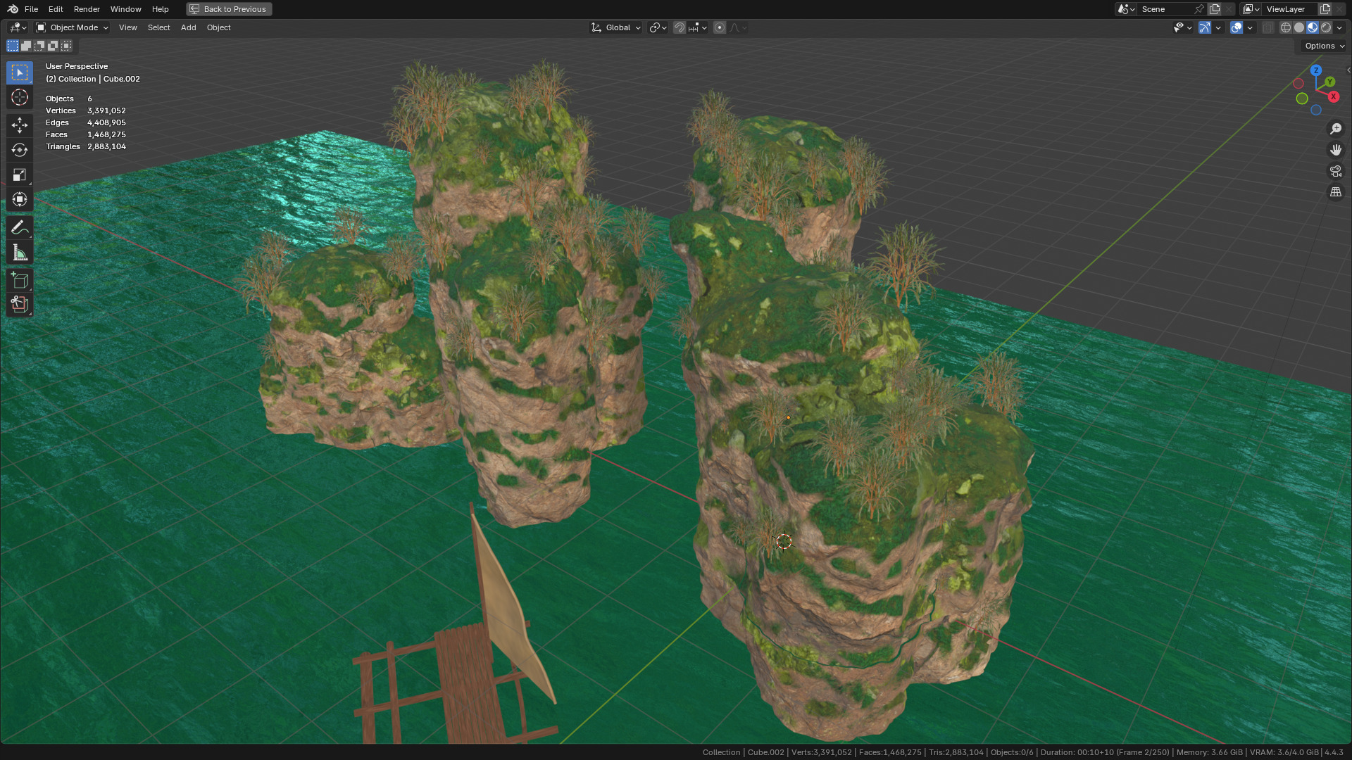 Sea and Rock environment 3D model_33