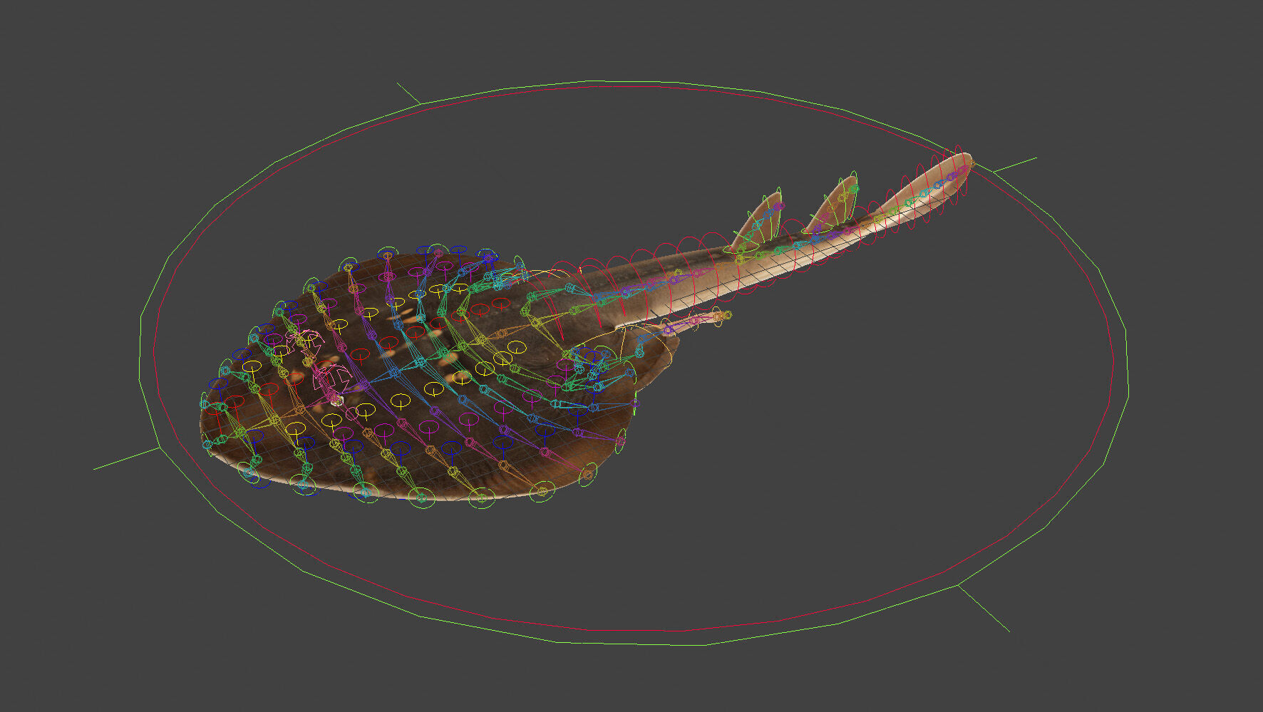 Yellow Spotted Fanray 3D model_12