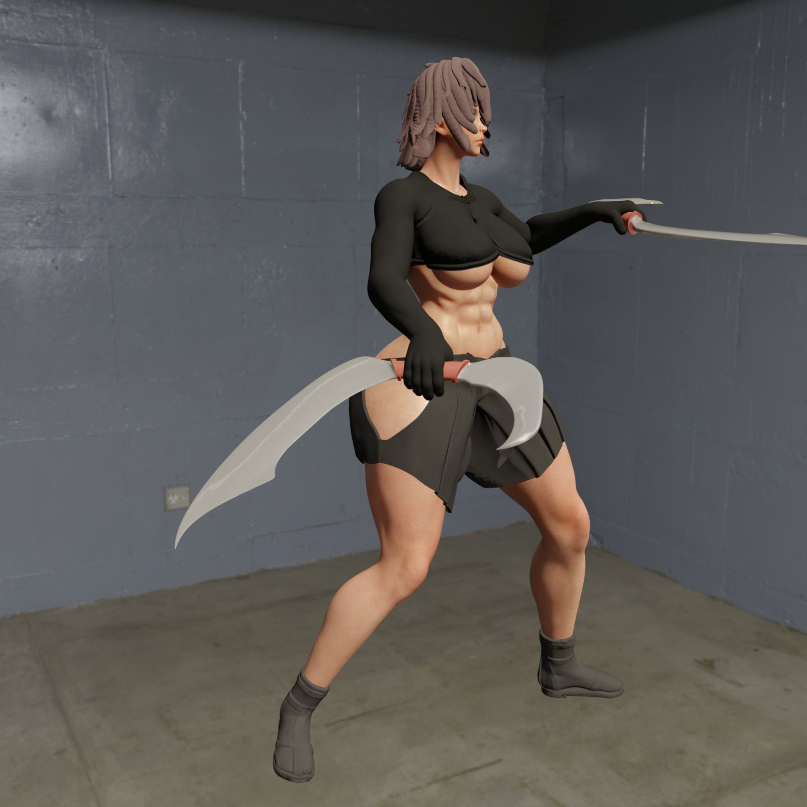 Sexy Thick Fighter  3D print model_5