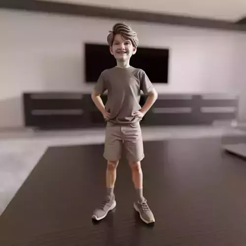 young boy 3D print model