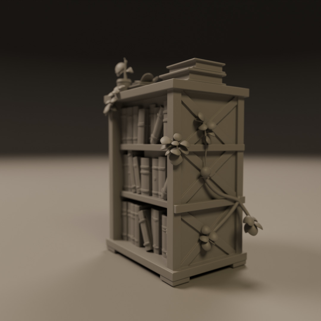 book shelf 3D print model_5