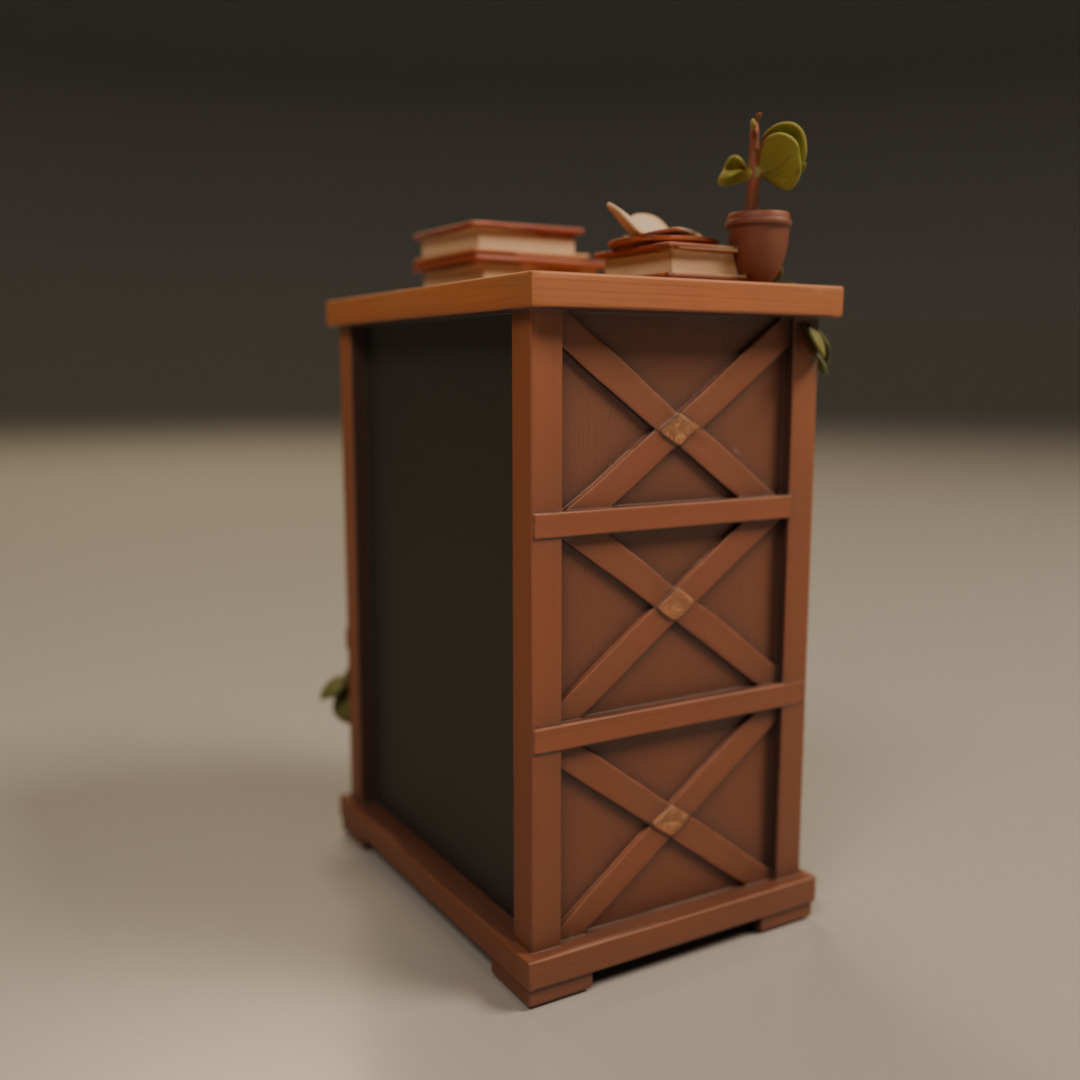 book shelf 3D print model_15