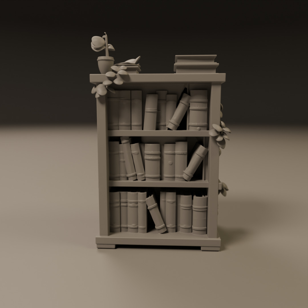 book shelf 3D print model_8