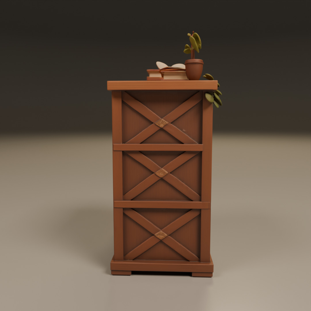 book shelf 3D print model_9