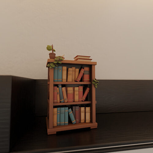 book shelf 3D print model