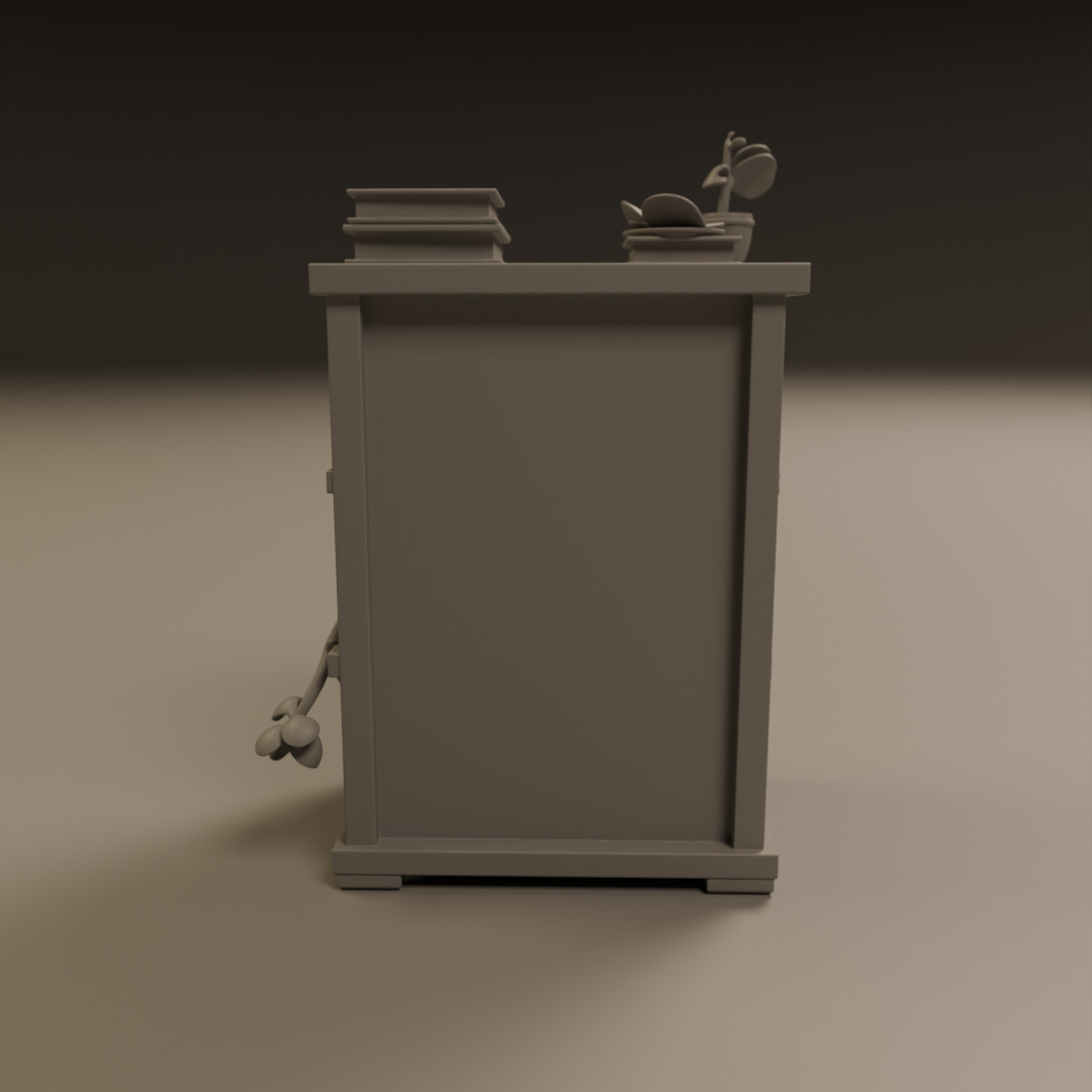 book shelf 3D print model_3